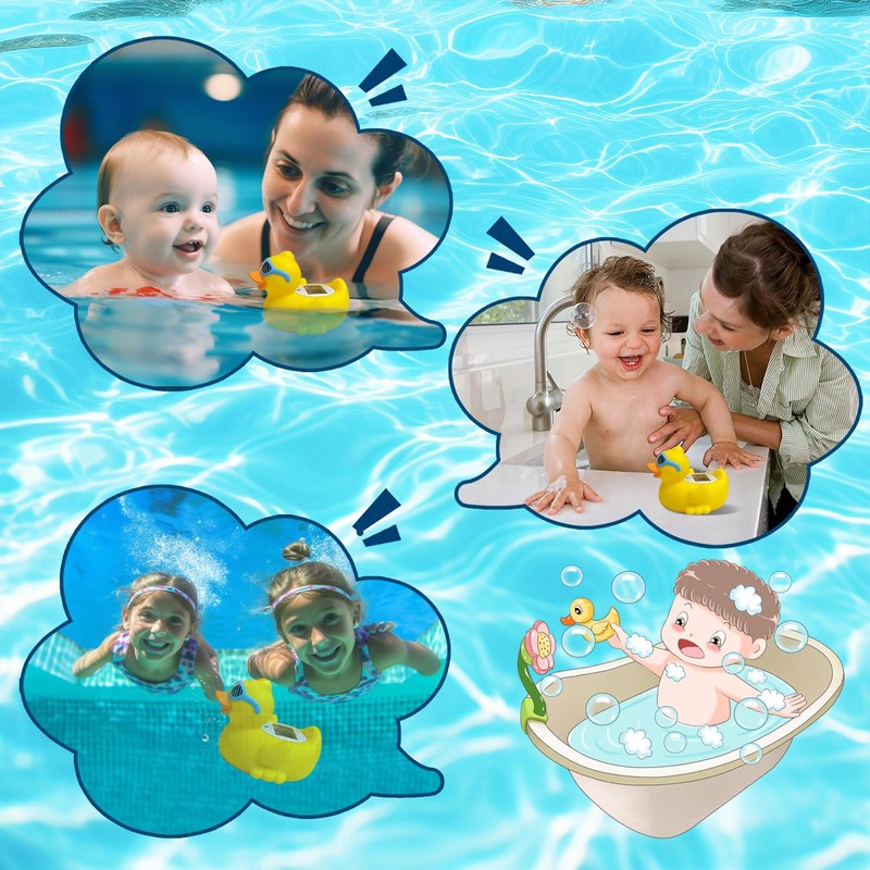 Baby Bath and Room Thermometer - Floating, Auto Sleep Mode,