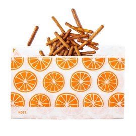 Lunchskins Recyclable + Sealable Food Storage Snack Bags Orange, 50 count