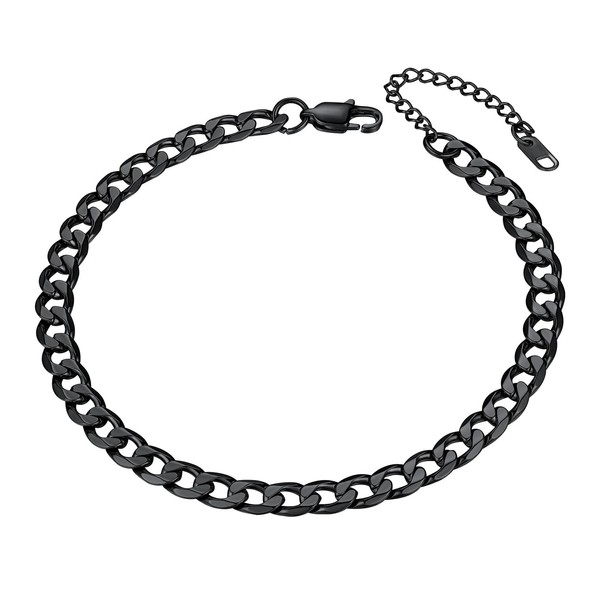 Richstee Anklet for Women Summer Anklet Curb Chain Figaro Chain