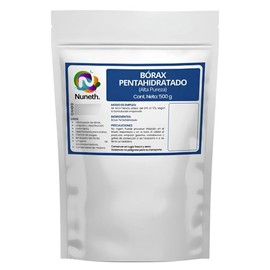 Nuneth - Bórax (Borato de Sodio) 500 g | Grado Técnico | Multiusos: Limpieza, Jabones Caseros y Manualidades.| Bolsa Resellable | No Apto Para Consumo