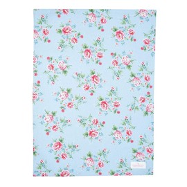 GreenGate [A] Tea towel Alma pale blue