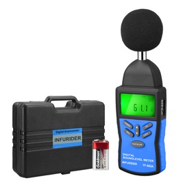 Portable Decibel Meter, Sound Level Monitoring and Noise Volume, MAX/MIN Noise Measurement with Data Hold LCD Backlight and Accuracy of +/-1.5dB