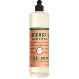 MRS. MEYER'S Clean Day Liquid Dish Soap, Biodegradable Formula, Geranium, 16 Fl. Oz