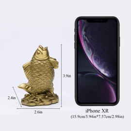 BRASSTAR Resin Feng Shui Fish Statue Wealth Carp Treasure Good Fortune Lucky Auspicious Home Office Decor Collection Gift TQZDPT64