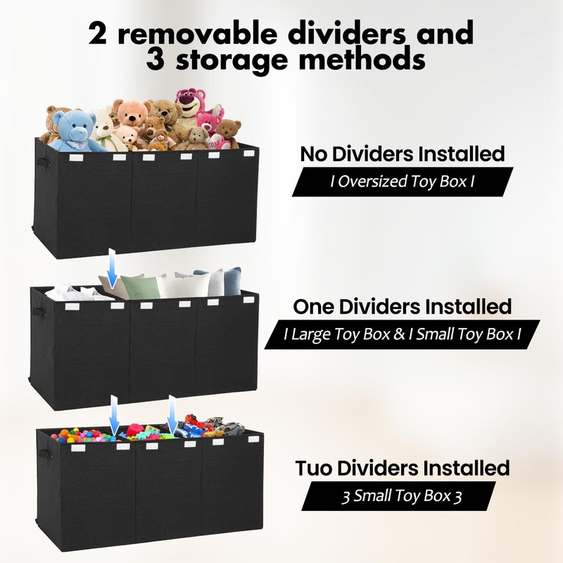 Extra Large Toy Box 167L, Sturdy Toy Storage Chest Organizer
