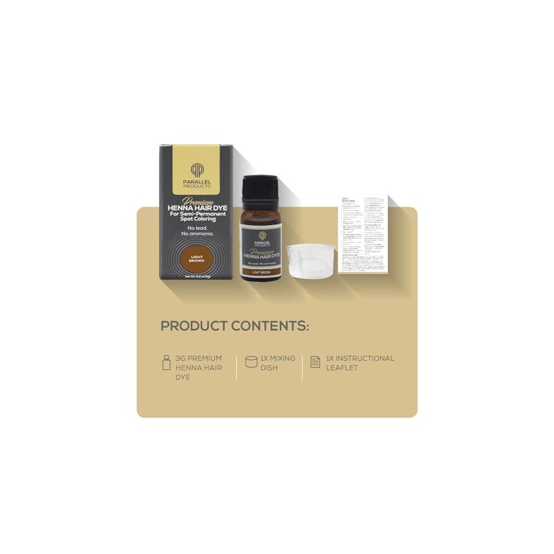 PARALLEL PRODUCTS Kit de Henna de Color Plano - Tinte