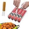 Dexmary Meatball Maker 4 Rows, Meatball Maker with Cutting Spatula,