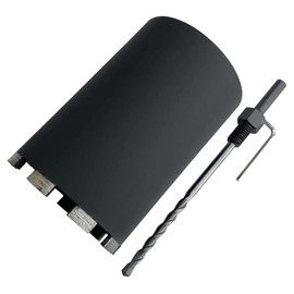 4" Dry/Wet Multipurpose Core Bit for Masonry, Concrete and Natural Stone, 6" Drilling Depth, 1/2" Shank Pilot Bit with 5/8"-11 Arbor