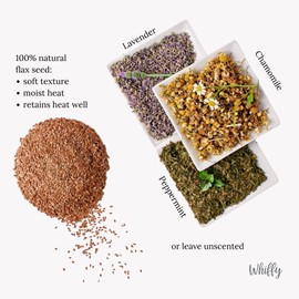 Whiffy Bean Bags Microwave Heating Pad Filled With Flax Seed and Choice of Dried Herbs, Herbal Cold Pack, Good Size for Back Pain and Cramps, Hot and Cold Therapy, 6" x 12" (Yoga Sloth, Lavender & Chamomile)