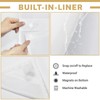 WONICY Extra Long No Hook Shower Curtain with Snap in