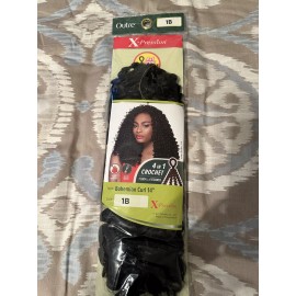 Outre Synthetic Hair Crochet Braids X-Pression 4 in 1 Loop Bohemian Curl 14", 1B