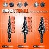 Four Spiral Flute Step Drill Bit for Metal,M35 Cobalt Unibit