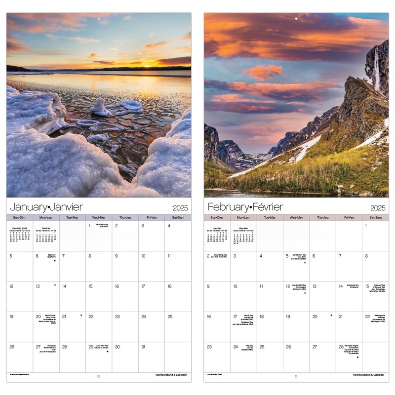 2025 Atlantic Canada Wall Calendar
