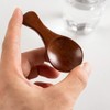 HugeDE 2 Pcs Mini Wooden Spoon with Short Handle Small