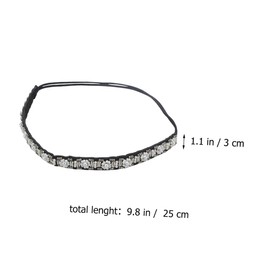 Healvian 6pcs Handmade Rhinestone Beaded Elastic Hair Bands for Women Stylish Headbands for Parties Weddings and Everyday Use for Hair Types