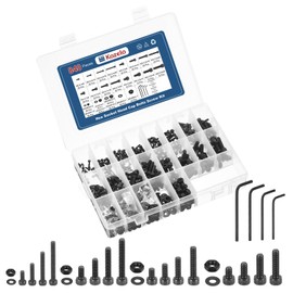 Kozelo 840pcs Socket Head Cap Screws Bolts Nuts Assortment Kit - [M2/M3/M4/M5] Alloy Steel Fully Threaded Black Oxide 12.9 Internal Hex Screw for 3D Printer Use, with Wrench