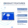 Perdecor South Carolina Flag Sticker Emblem Decal Car Chrome Flags,