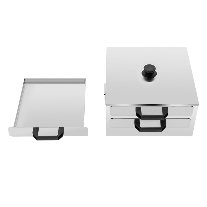 Rice Noodle Roll Steamer, 2-Layer Chinese Changfen Maker Lid Open,