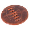 SPORTGIFTZ - Buffalo Leather Coaster | Rugby Ball Stitching |