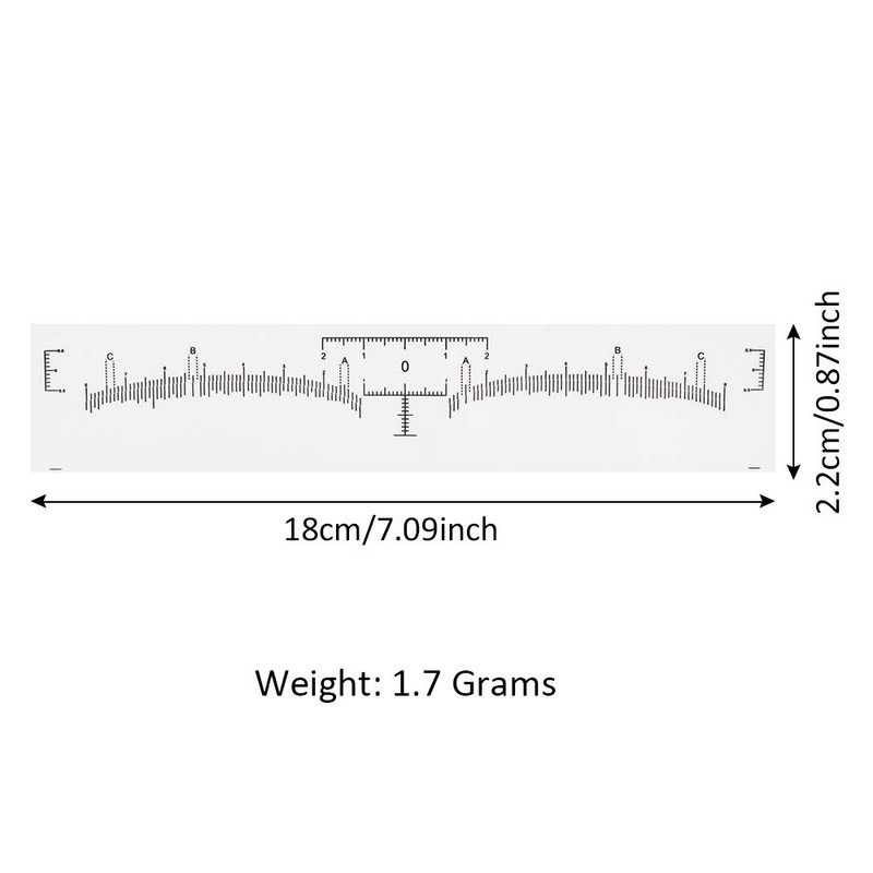 Eyebrow Ruler Disposable Permanent Makeup Microblading Eyebrow Ruler Tattoo Sticker