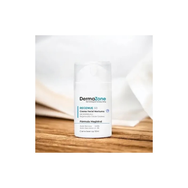 Crema DermaZone Regenue 50 Noche Ácido Hialurónico Regenerador Celular