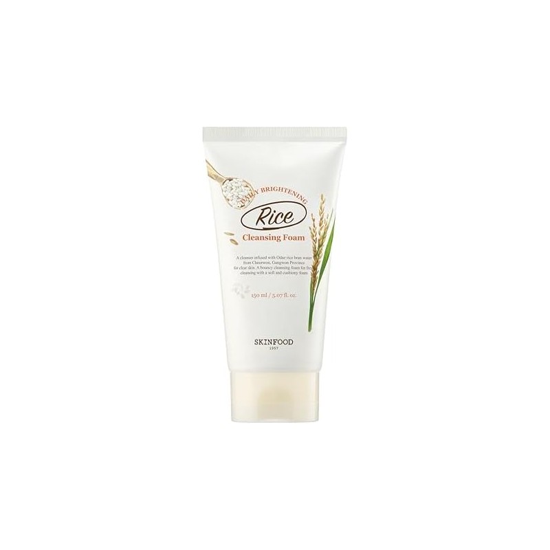 SKIN FOOD Rice Daily Brightening Cleansing Foam 5.07 fl. oz.
