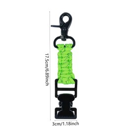 Amagogo Firefighter Glove Strap Clip Paracord Braided Firefighting Clip Turnout Gear Strong Gripping Sturdy Buckle for Fishing Hiking, Green