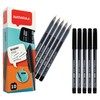 NATARAJ SuperFine Ballpoint Pens Triangular Grip Smooth Writing (10 x