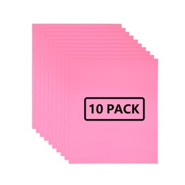 FUNKAKA Pink HTV Heat Transfer Vinyl Bundle, 12" x 10" Glossy Pink Iron on Vinyl for T-Shirt, 10 Sheets Sticky HTV Vinyl for All Cutter Machines Easy to Cut & Weed for Heat Vinyl Design