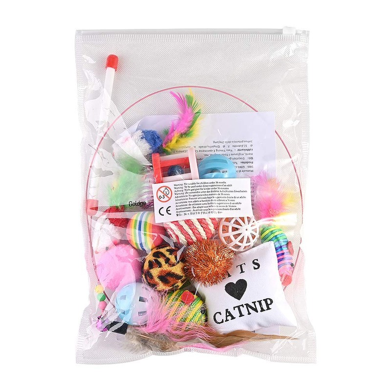 Goldge Cat Toy, Interactive 16 Pieces Cat Toy Mice Balls