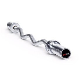 CAP Barbell 47-Inch Olympic Curl Bar - Chrome | Curl Barbell for Bicep and Tricep Workouts, Strength Training, and Weightlifting
