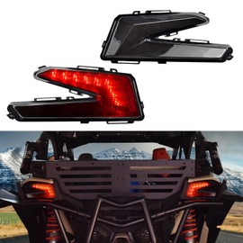 MoGerTor UTV Tail Lights for Can Am X3, Taillights Rear Brake Stop Light Compatible with Can-Am Maverick X3 Max XDS XRS X DS RS RC MR Turbo R RR 2017-2025 Accessories, Replace #710004744, Smoke Gray