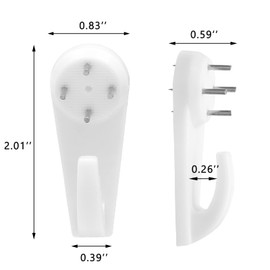 Litoexpe 25 Pcs Concrete Wall Hooks, Invisible Nail Hangers No Damage Wall Clock Hangers Picture Hangers for Hardwall, Drywall (Large)