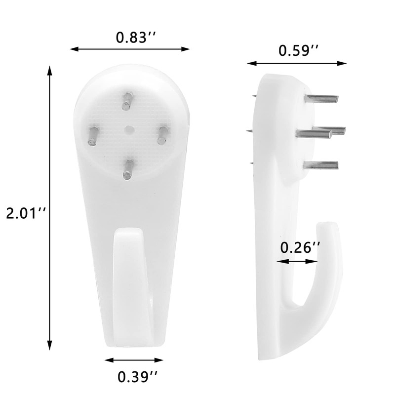 Litoexpe 25 Pcs Concrete Wall Hooks, Invisible Nail Hangers No