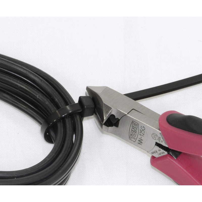 Tone Diagonal Nipper (Master Grip Type) NN-125G, Red, Total Length: