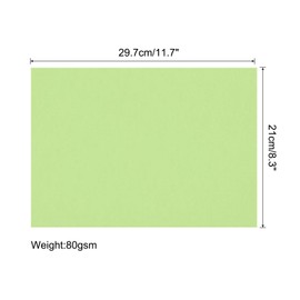 sourcing map 75 Sheets A4 Colored Print Copy Paper 8.5" x 11" Origami Paper Printer Paper 80gsm for Printing, Document Copying, Art Craft,Light Green