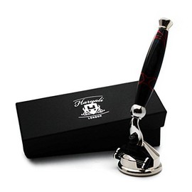 Triple Edge Cartridge Compatible Head Razor in Black & Red Designed Handle Along with Corn Shaped Razor Holder.