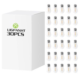 XXCCLLIIGGHHTT S14 LED Replace Light Bulbs for Patio String Light Shatter-Resistant Waterproof Hanging Light Bulbs for Outdoor String Lights Base E26 (30)