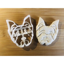 Yorkshire Terrier Cookie Cutter and Dog Treat Cutter - Yorkie Dog Face - 5 inch