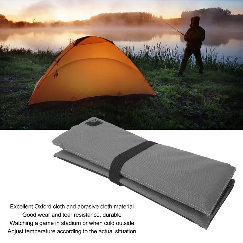 Portable Heated Seat Cushion Outdoor Foldable USB Powered Chair Pad