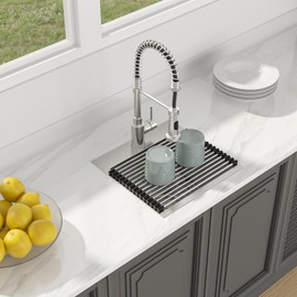 Stainless Steel Bar Sink - Lordear 15x15 Inch Drop In Kitchen Sink 16 Gauge Stainless Steel Single Bowl Topmount Small Prep RV Sink Square Basin