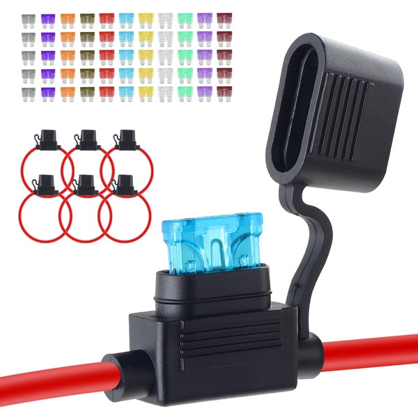 YNZDRWA 6 Pack Inline Fuse Holder 12V, Upgraded 12 AWG