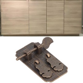 01 02 015 Cabinet Faceplate, Practical Decorative Retro Style 10x5.2cm/3.9x2.0in Bronze Color Door Handle for Chinese Cabinets for Sideboards