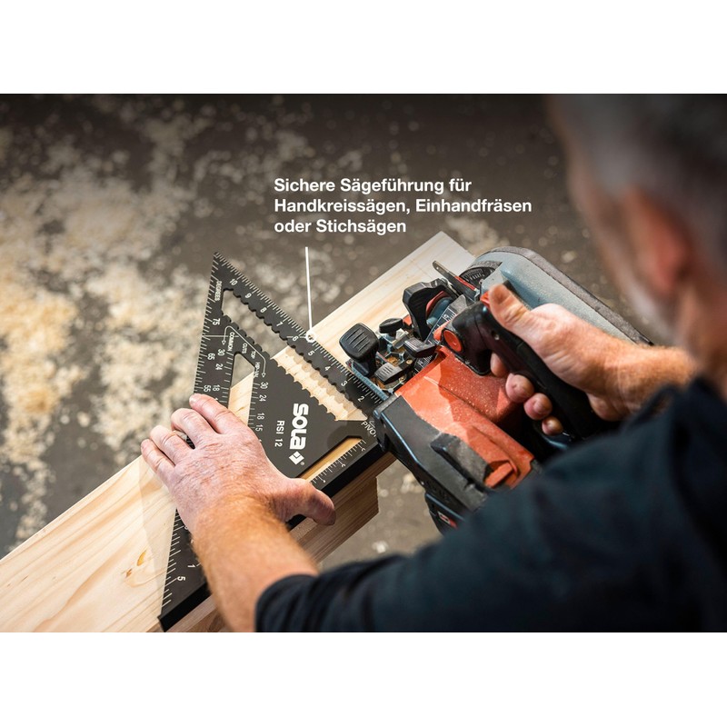 Sola RS 5-in-1 Carpenter's Square, Try Square, Robust Aluminium Carpenter's
