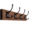 VERTORGAN Coat Hooks Wall Mounted, Wooden Hat Rack with 4