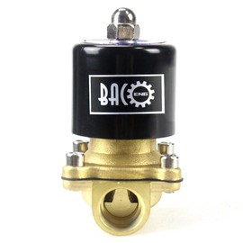 BACOENG VITON 3/4" Brass Electric Solenoid Valve, 12V DC Normally Closed