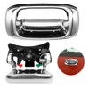 Chrome Exterior Rear with Rod Clips Tailgate Door Handle and