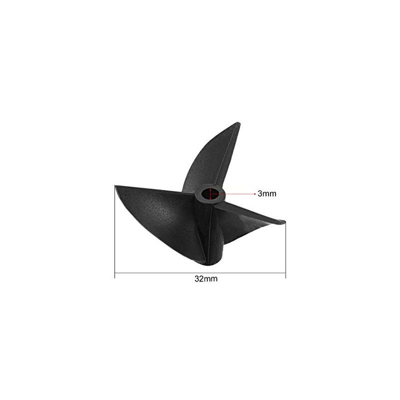 uxcell RC Boat Propeller 3mm Shaft 3 Vanes 32mm 1.4