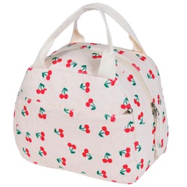 xjpsets Lunch Bag for Women Men Girl,Large Cute Corduroy Lunch Tote Bags - Reusable Insulated Lunch Box for women with Handle, Leakproof WaterProof Design for Office, School, Work,Picnic.