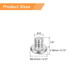 uxcell #10-24x1/4 Pan Head Machine Screws, 304 Stainless Steel Screw, Phillips Drive, Fully Threaded, Bright Finish, Pack of 10